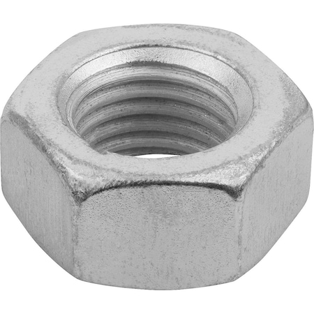 Hex Nut, M37, Steel, Class 10, Zinc Plated, 22 Mm Ht